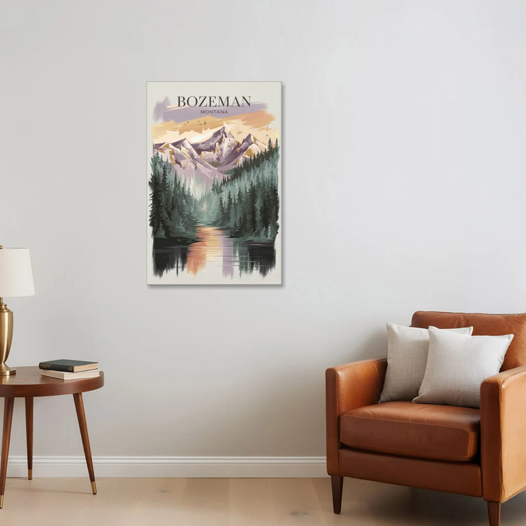 Bozeman Montana Wilderness - Canvas Wall Art - Sofa - 24x36