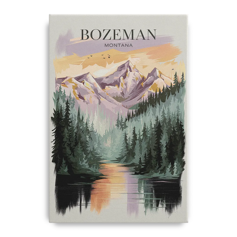 Bozeman Montana Wilderness Front - Canvas Wall Art
