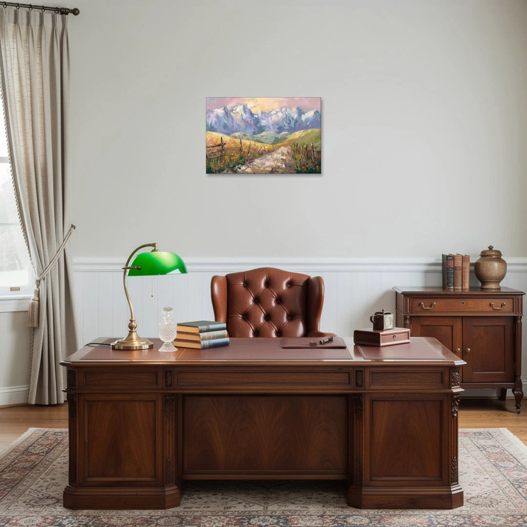 Bozeman Mountain Views - Canvas Wall Art - Office - 24x16
