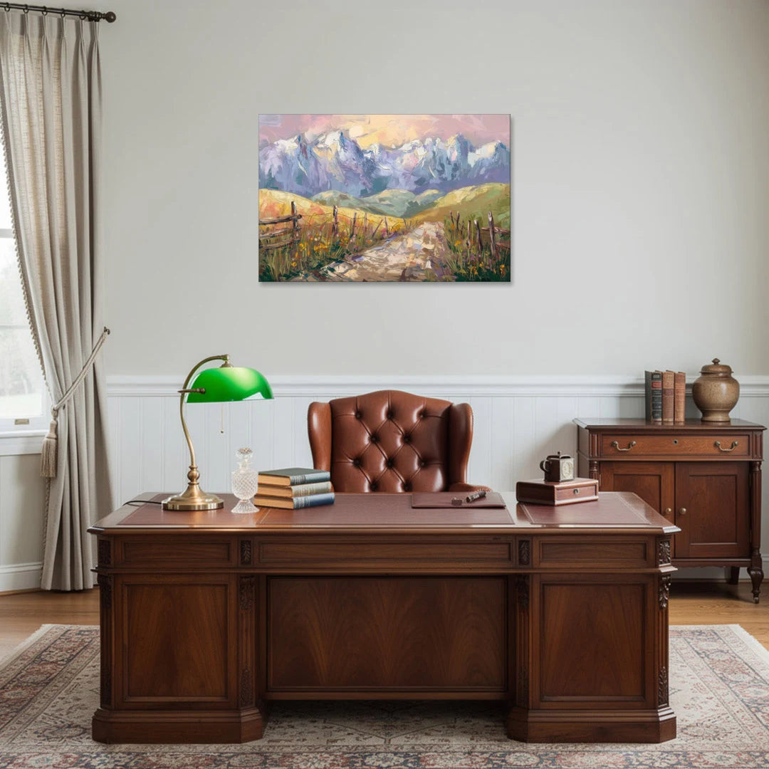 Bozeman Mountain Views - Canvas Wall Art - Office - 36x24