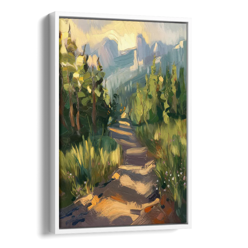 Bozeman Nature Trails Side - White Canvas Wall Art