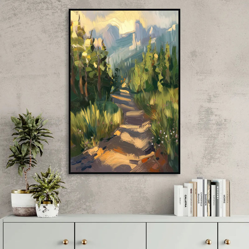 Bozeman Nature Trails Sitting Room - Black Canvas Wall Art