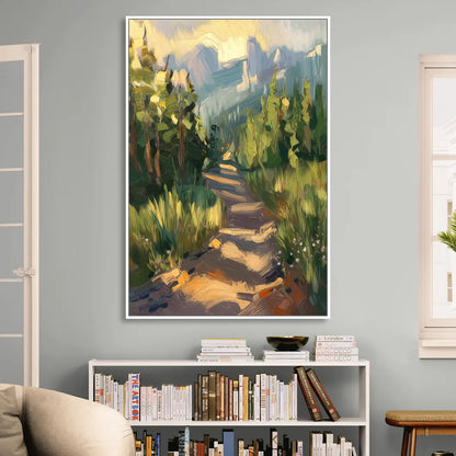 Bozeman Nature Trails Sitting Room - White Canvas Wall Art