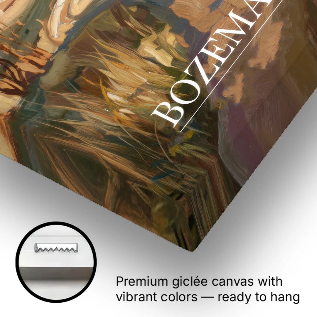 Bozeman Rustic Landscape - Canvas Wall Art - Gallery Wrap Corner