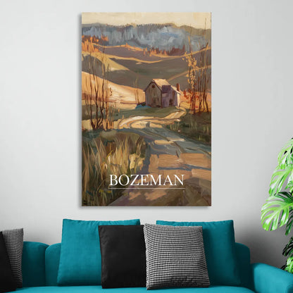 Bozeman Rustic Landscape Living Room - Canvas Wall Art