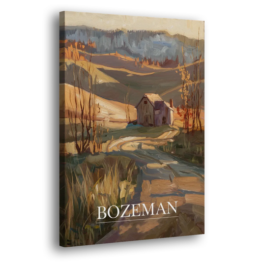Bozeman Rustic Landscape Side - Canvas Wall Art