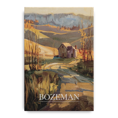 Bozeman Rustic Landscape Front - Canvas Wall Art