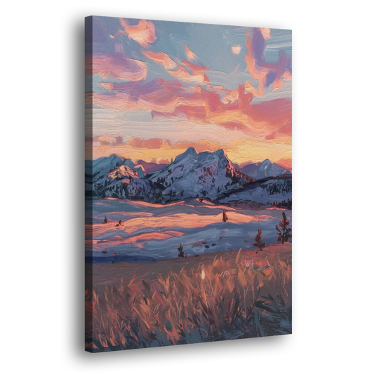 Bozeman Sunset Horizon Side - Canvas Wall Art
