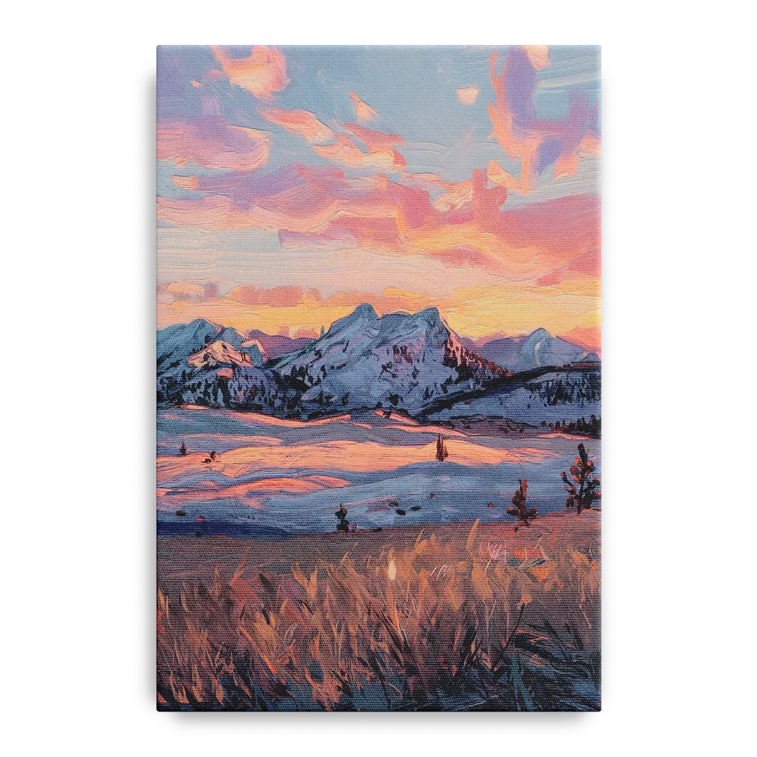 Bozeman Sunset Horizon Front - Canvas Wall Art