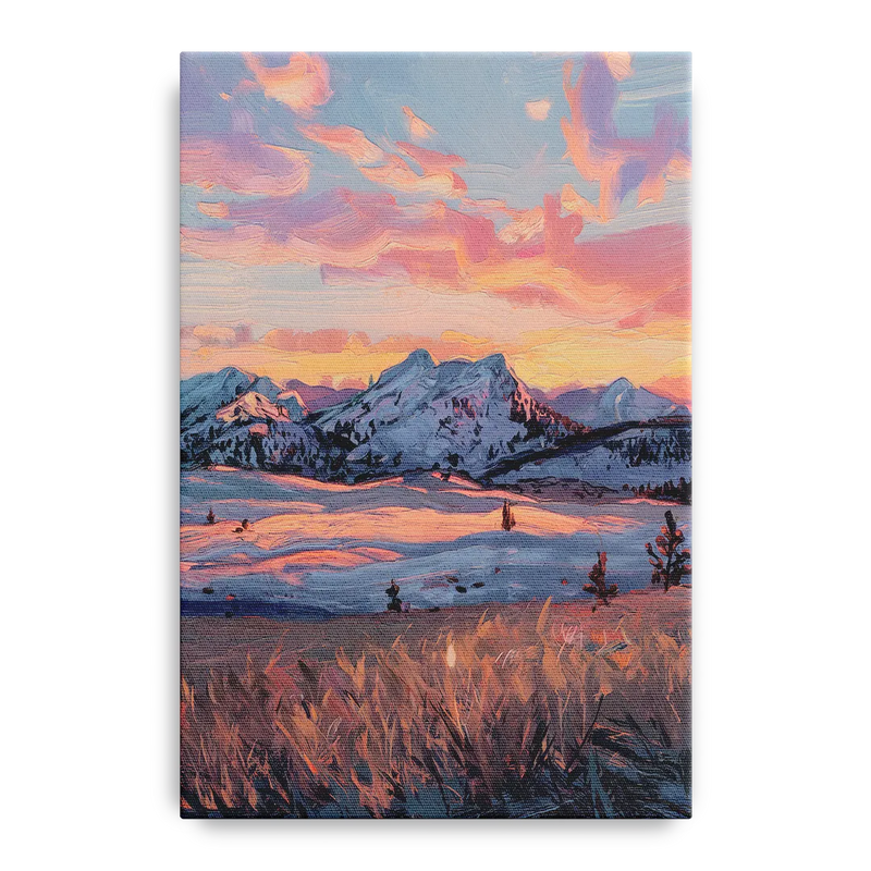 Bozeman Sunset Horizon Front - Canvas Wall Art