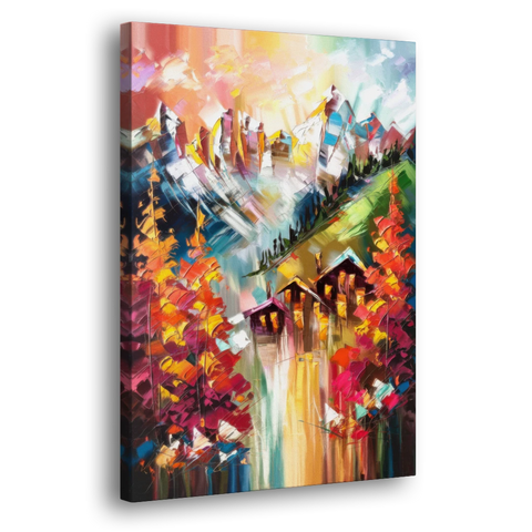 Breckenridge Alpine Landscape - Canvas Wall Art - Side