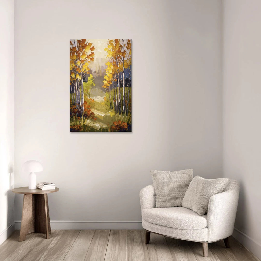 Breckenridge Aspen Forest Autumn - Canvas Wall Art - Sofa - 24x36