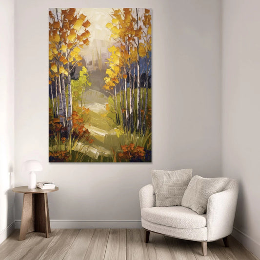 Breckenridge Aspen Forest Autumn - Canvas Wall Art - Sofa - 40x60