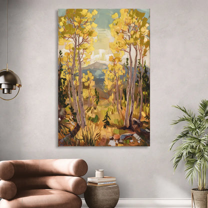 Breckenridge Aspen Forest Sitting Room - Canvas Wall Art