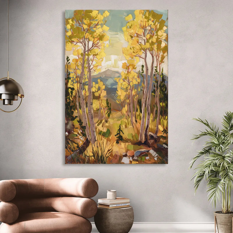 Breckenridge Aspen Forest Sitting Room - Canvas Wall Art