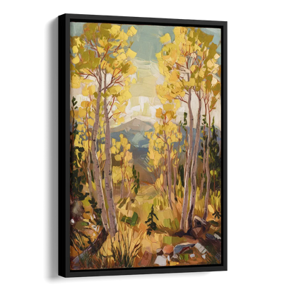 Breckenridge Aspen Forest Side - Black Canvas Wall Art
