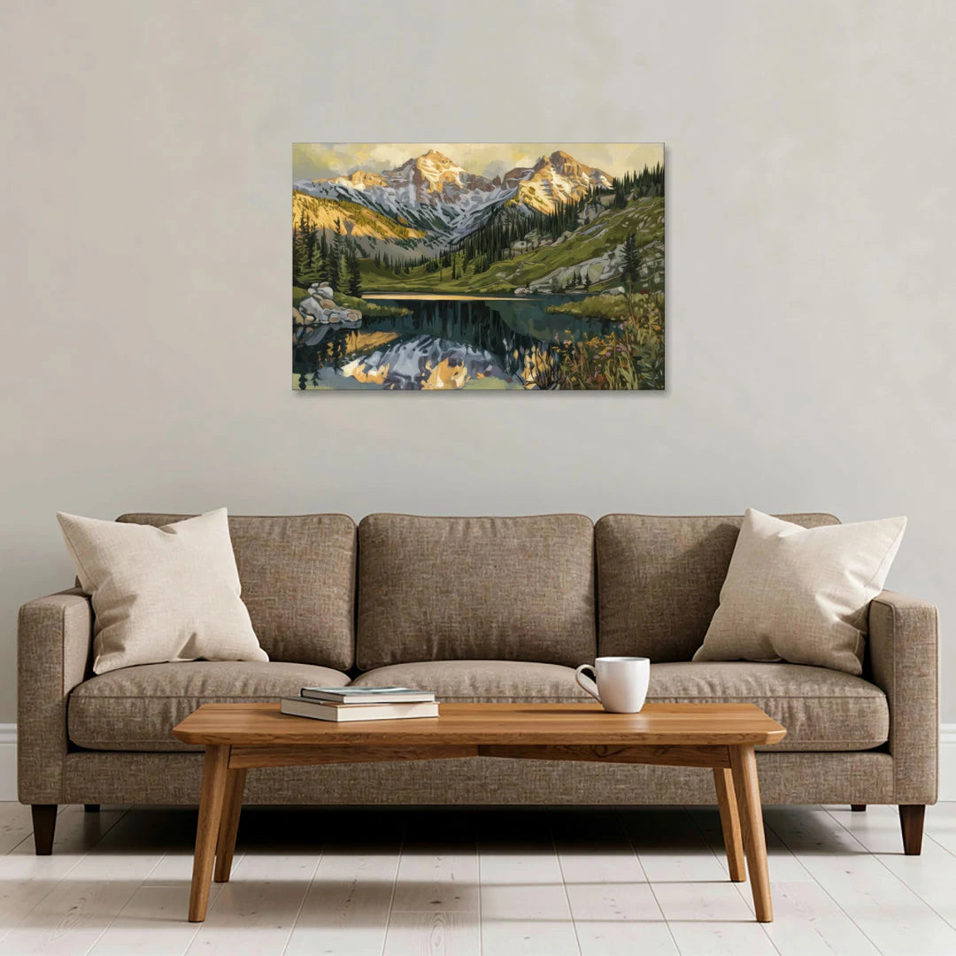 Breckenridge Colorado Rockies - Canvas Wall Art - Sofa - 36x24