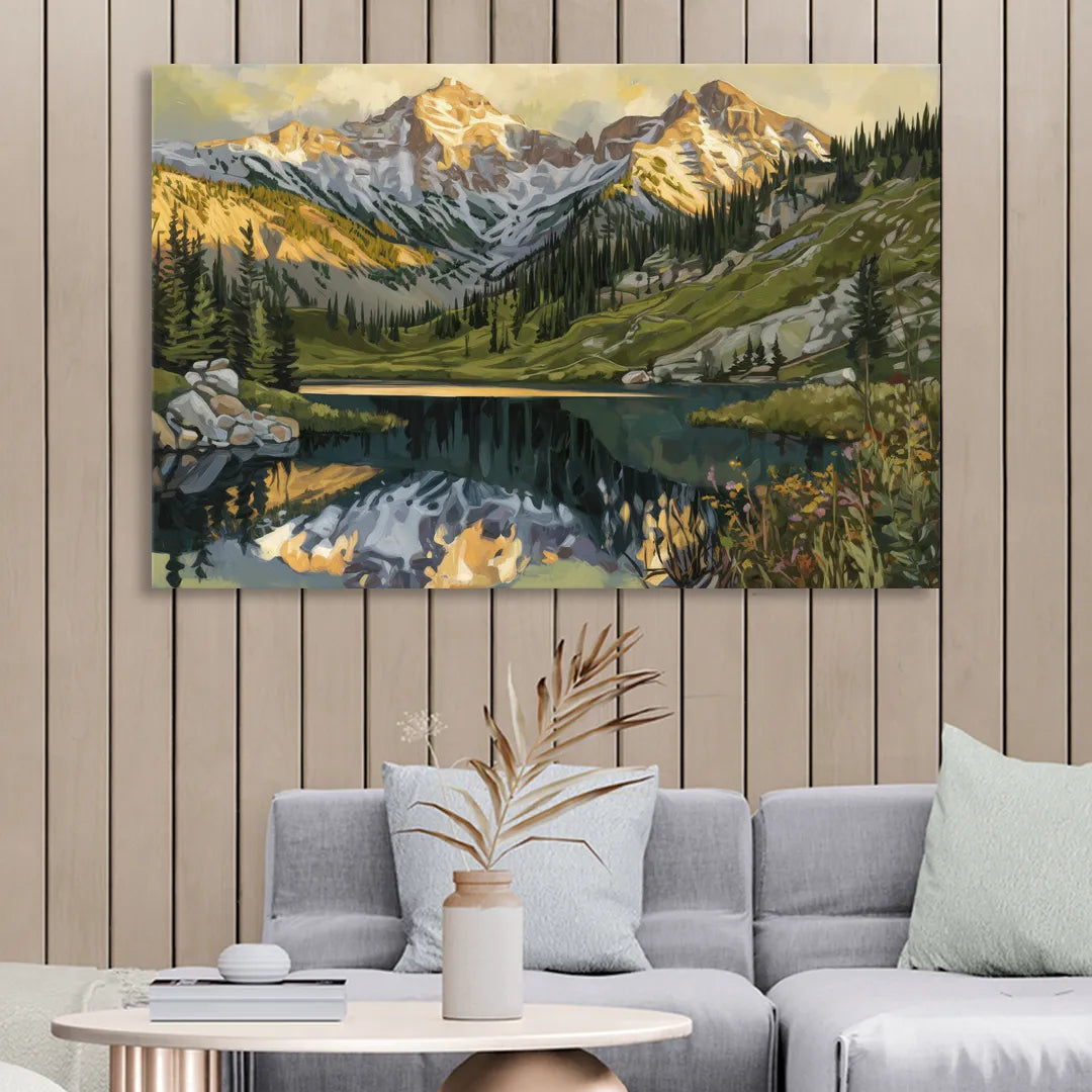 Breckenridge Colorado Rockies Sitting Room - Canvas Wall Art