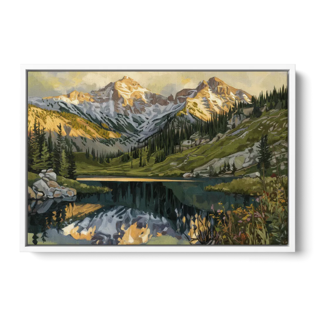 Breckenridge Colorado Rockies Front - White Canvas Wall Art