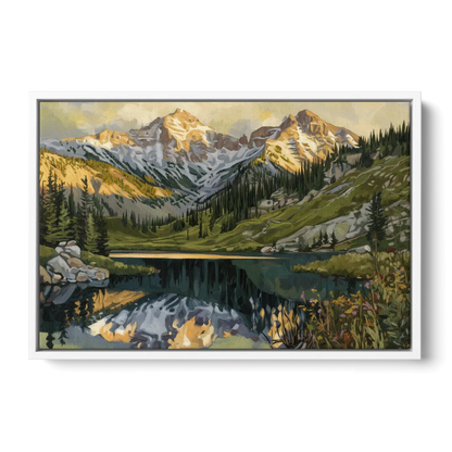 Breckenridge Colorado Rockies Front - White Canvas Wall Art
