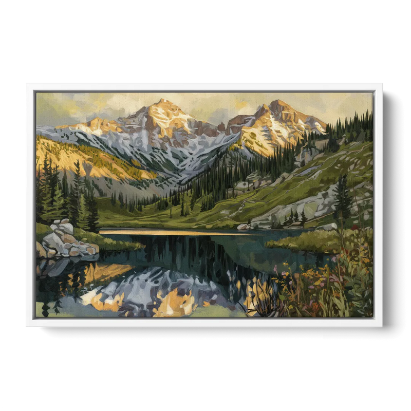Breckenridge Colorado Rockies Front - White Canvas Wall Art