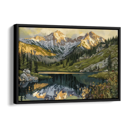 Breckenridge Colorado Rockies Side - Black Canvas Wall Art