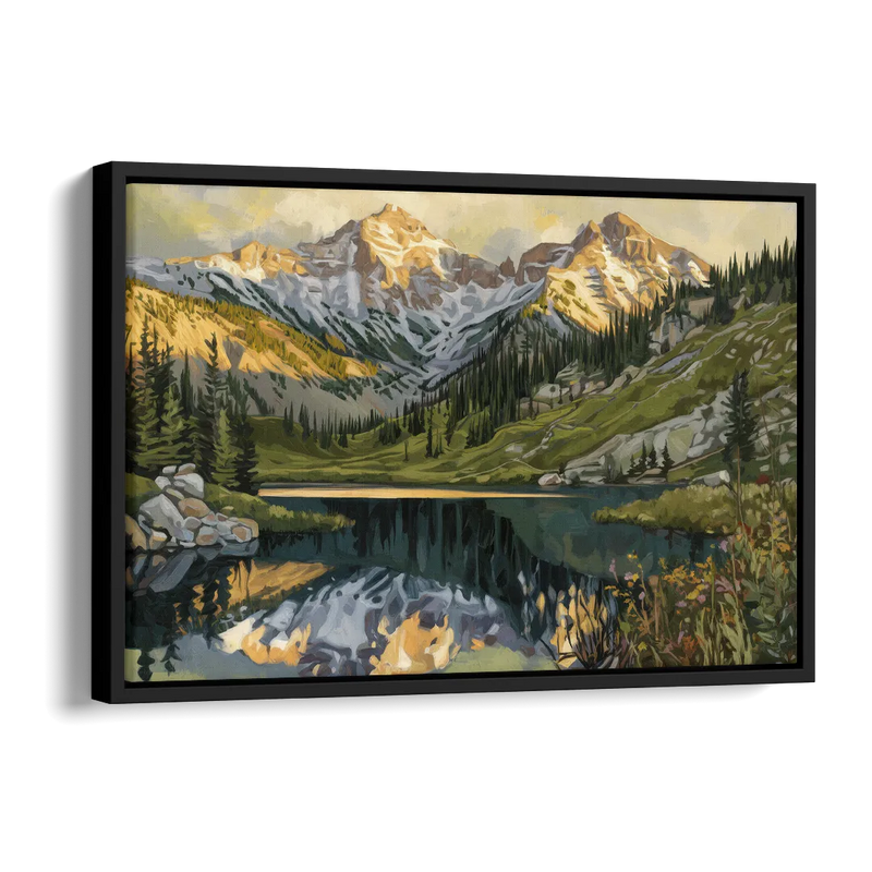 Breckenridge Colorado Rockies Side - Black Canvas Wall Art