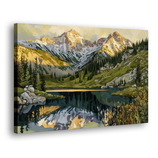 Breckenridge Colorado Rockies Side - Canvas Wall Art