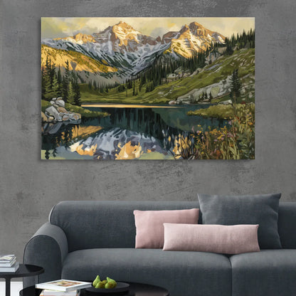Breckenridge Colorado Rockies Living Room - Canvas Wall Art