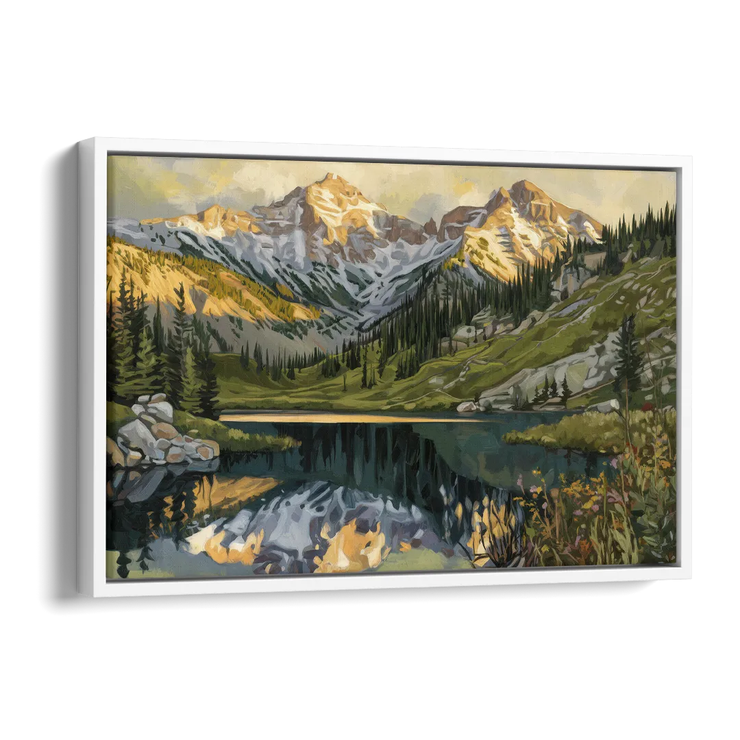 Breckenridge Colorado Rockies Side - White Canvas Wall Art