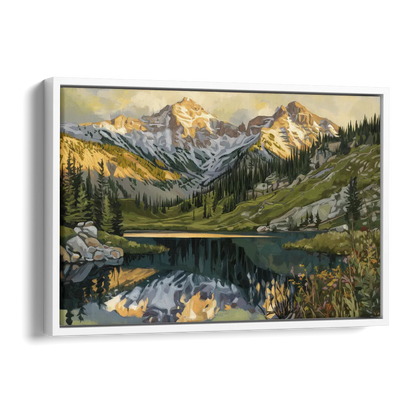 Breckenridge Colorado Rockies Side - White Canvas Wall Art