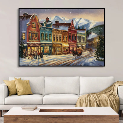 Breckenridge Historic Downtown Sitting Room - Black Canvas Wall Art