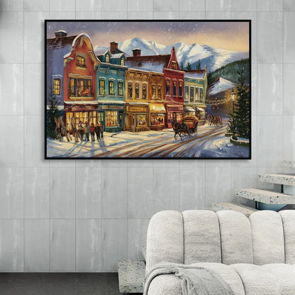 Breckenridge Historic Downtown Living Room - Black Canvas Wall Art