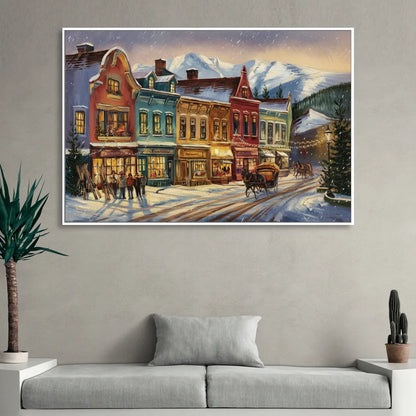 Breckenridge Historic Downtown Sitting Room - White Canvas Wall Art