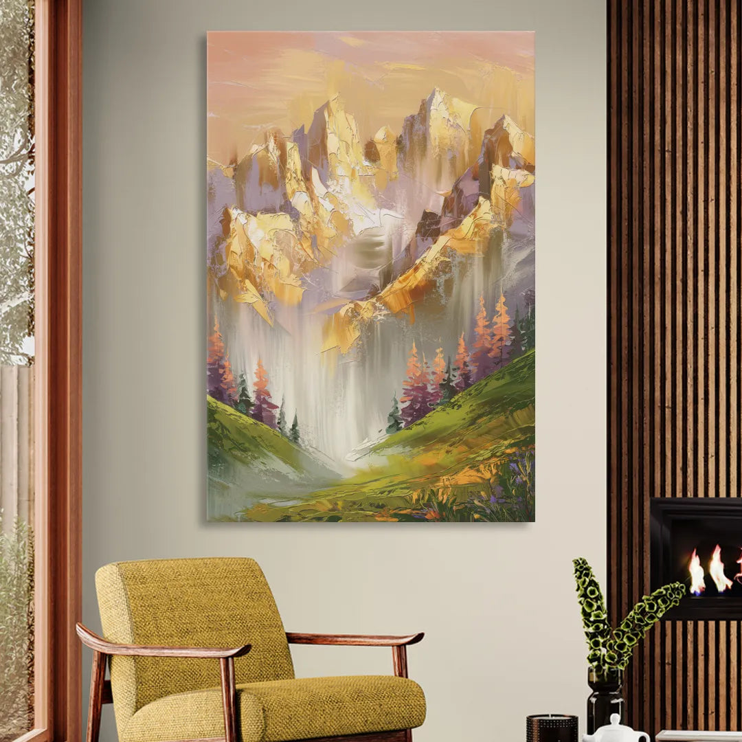 Breckenridge Mountain Sunrise Sitting Room - Canvas Wall Art