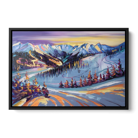 Breckenridge Scenic Trails - Black Framed Canvas Wall Art - Front