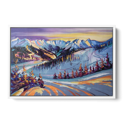 Breckenridge Scenic Trails Front - White Canvas Wall Art