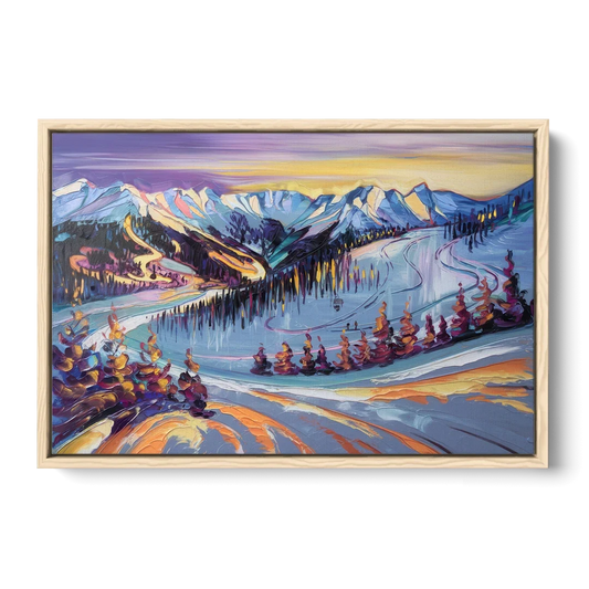 Breckenridge Scenic Trails - Oak Framed Canvas Wall Art - Front