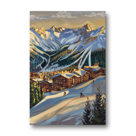 Breckenridge Ski Resort Panorama - Canvas Wall Art - Front