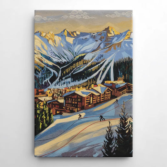 Breckenridge Ski Resort Panorama - Canvas Wall Art