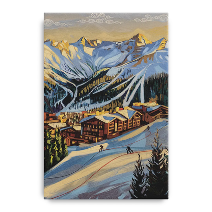 Breckenridge Ski Resort Panorama Front - Canvas Wall Art