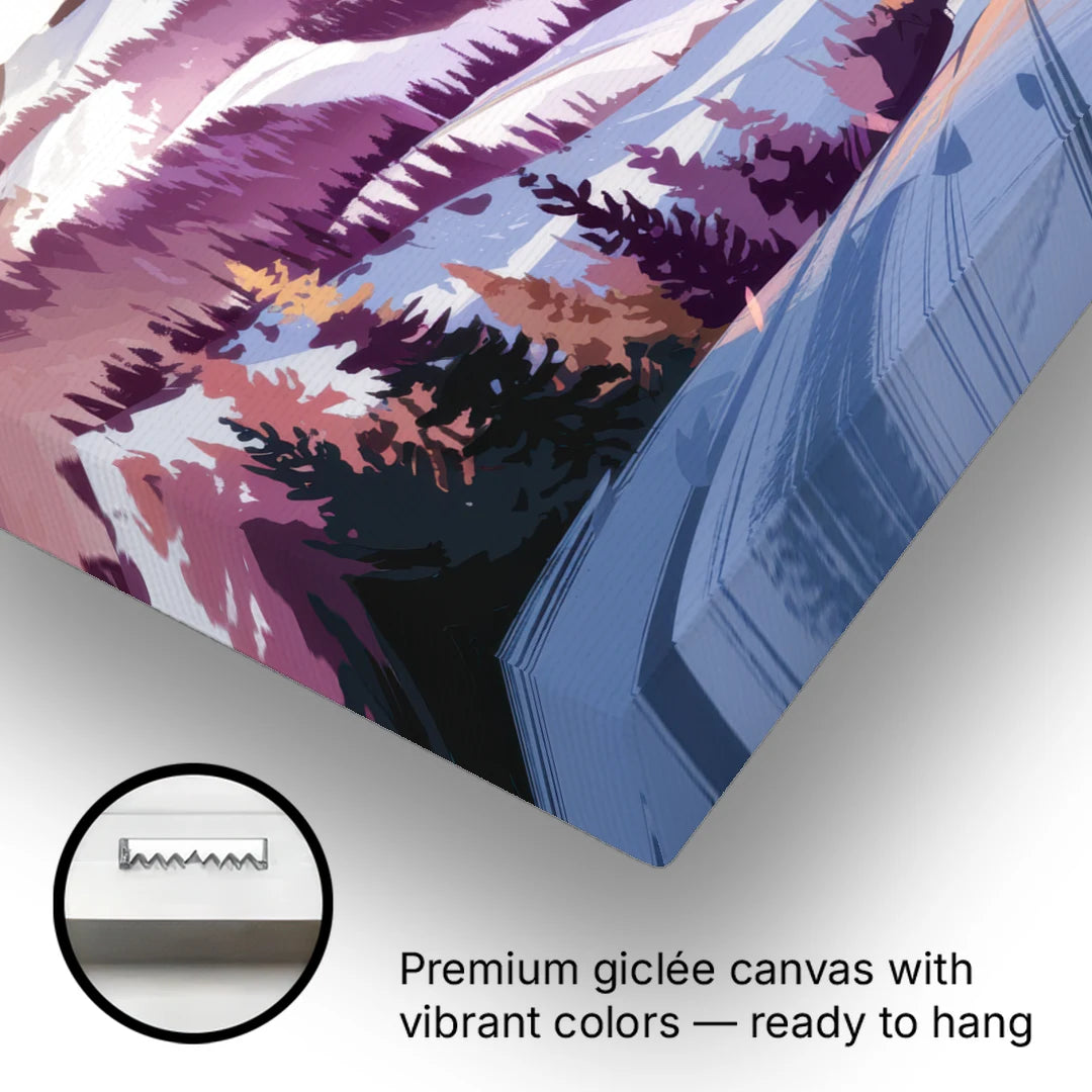 Breckenridge Snowy Peaks - Canvas Wall Art - Gallery Wrap Corner