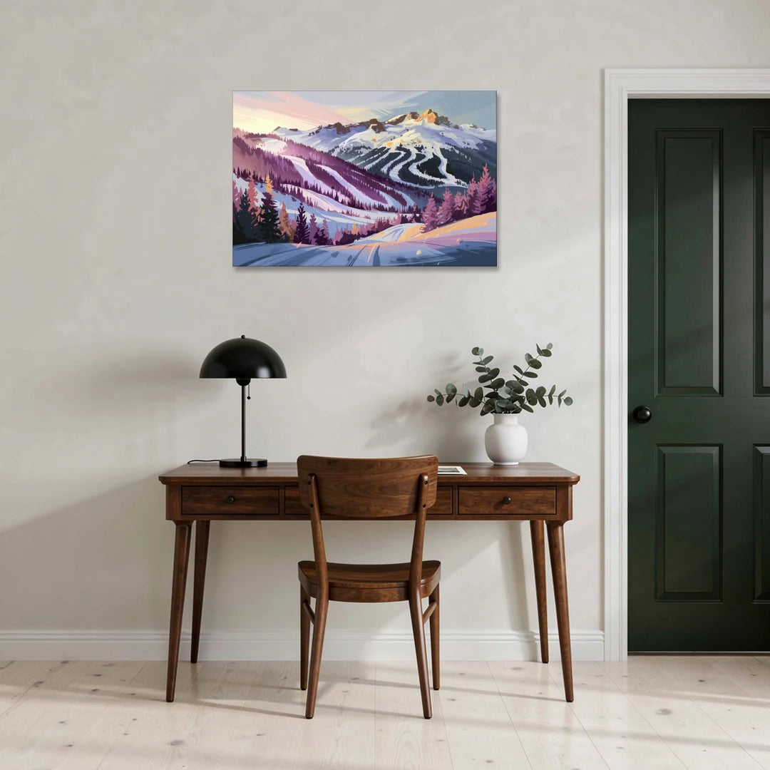 Breckenridge Snowy Peaks - Canvas Wall Art - Office - 36x24