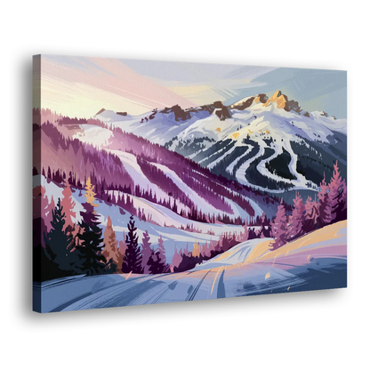 Breckenridge Snowy Peaks Side - Canvas Wall Art