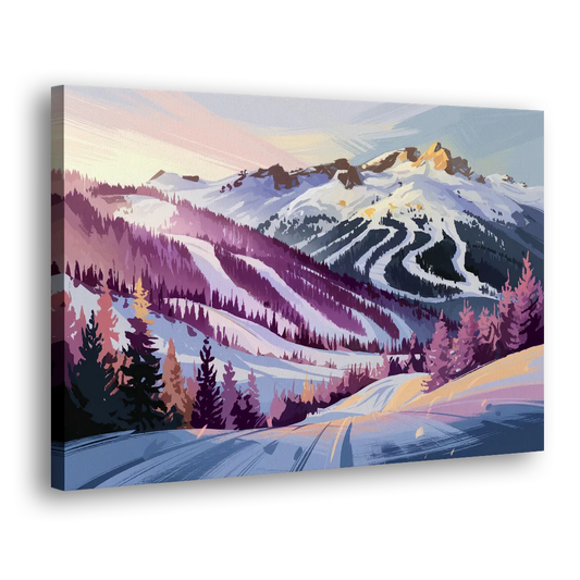Breckenridge Snowy Peaks Side - Canvas Wall Art