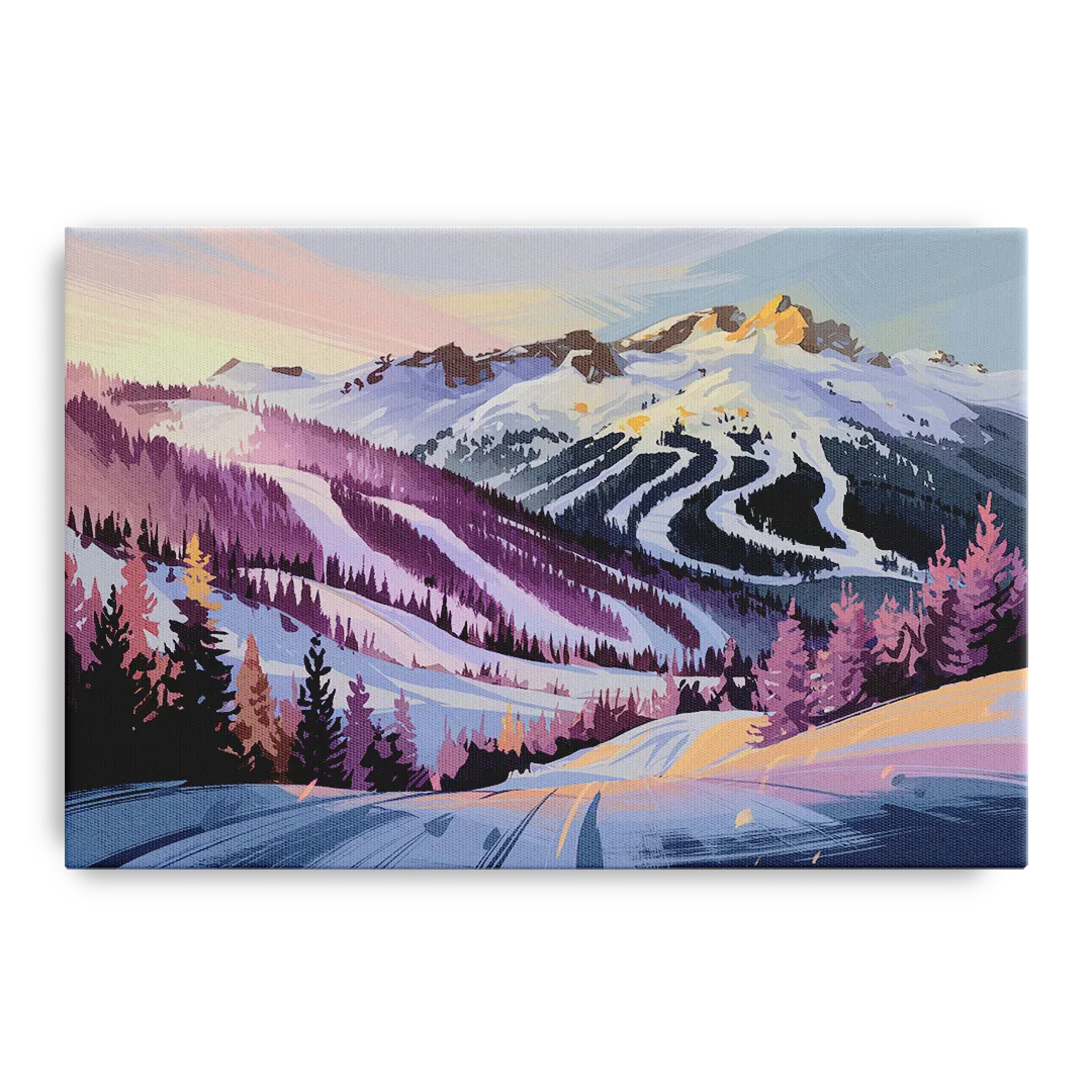Breckenridge Snowy Peaks Front - Canvas Wall Art