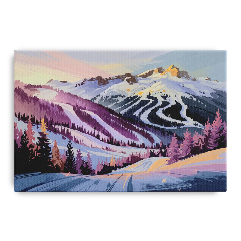 Breckenridge Snowy Peaks Front - Canvas Wall Art