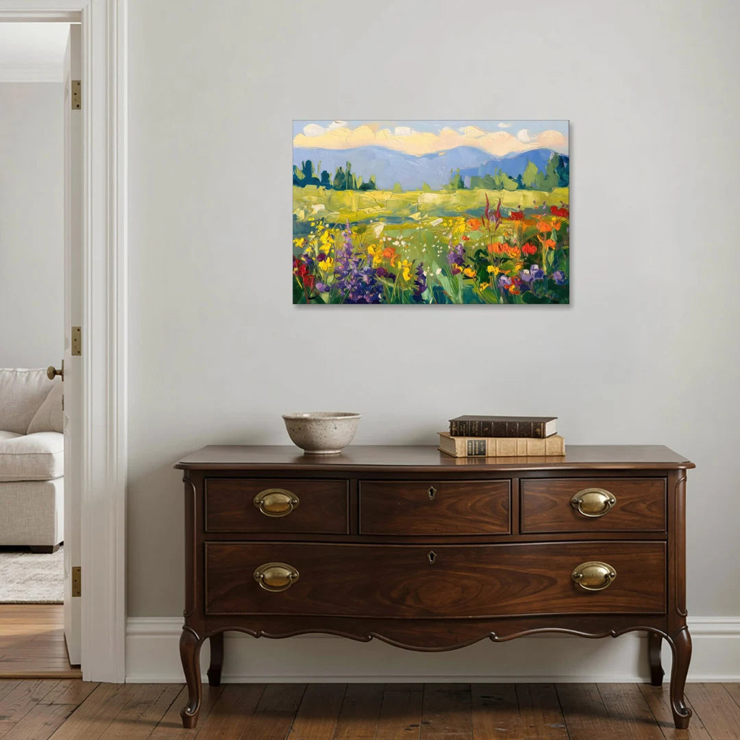 Breckenridge Summer Wildflowers - Canvas Wall Art - Coffee Table - 36x24