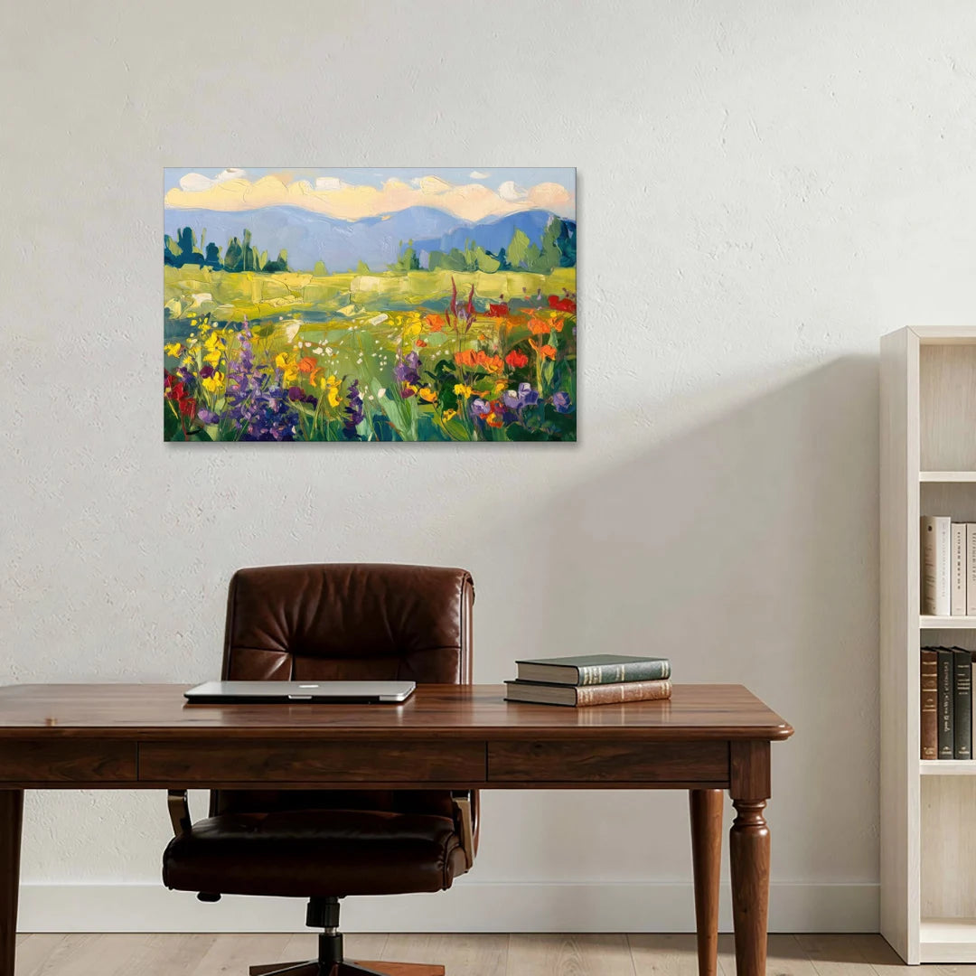 Breckenridge Summer Wildflowers - Canvas Wall Art - Office - 36x24