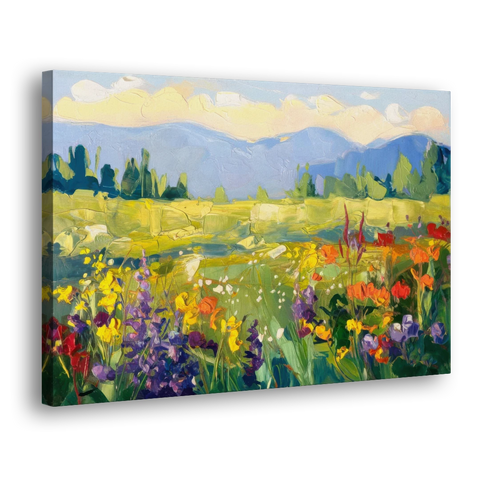 Breckenridge Summer Wildflowers - Canvas Wall Art - Side